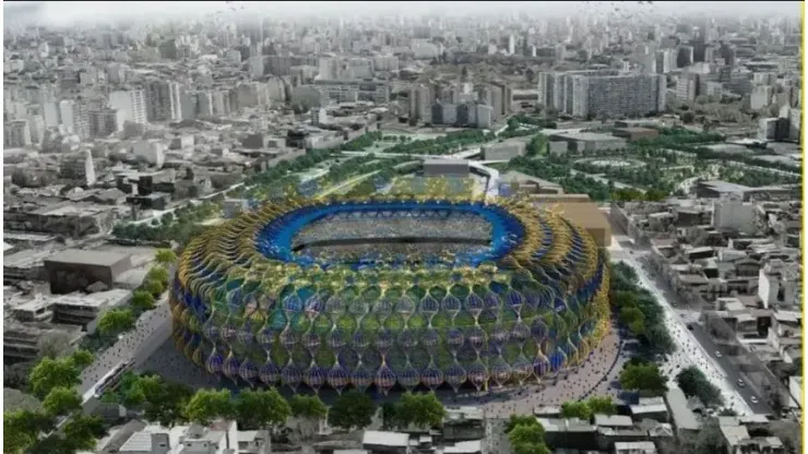 Render del proyecto de estadio de Boca.
