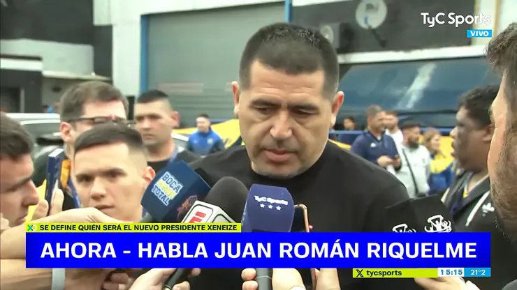 Riquelme habló tras votar en Boca.
