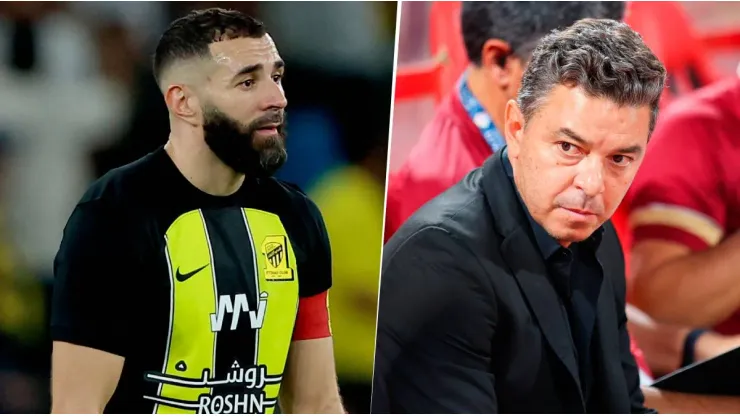 Marcelo Gallardo borró a Karim Benzema de la pretemporada, por lo que el francés quiere salir del Al Ittihad. Getty Images.
