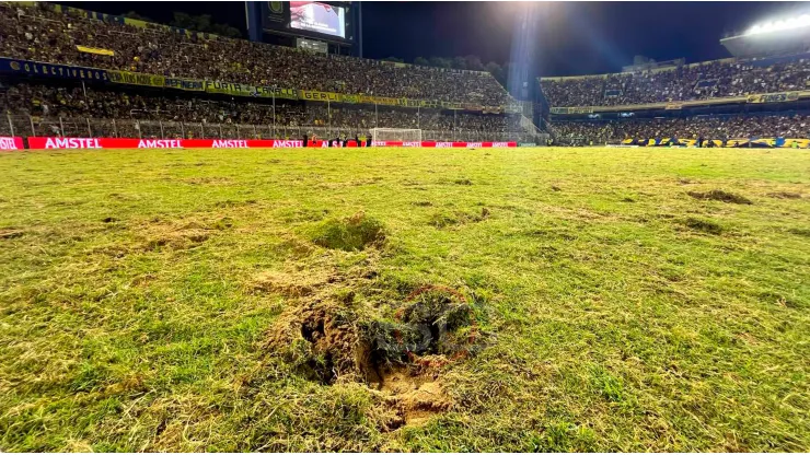 Papelón y quejas: el lamentable estado del campo de juego de las canchas del fútbol argentino