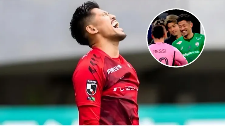 El veterano arquero que se estrenó en Vissel Kobe se lució ante Messi.
