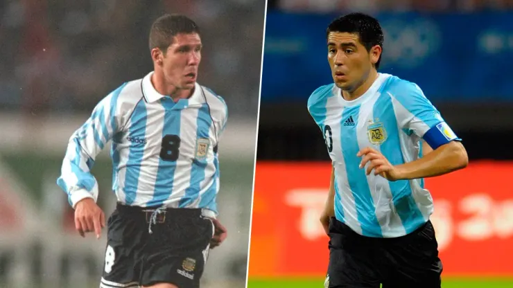 Simeone y Riquelme, medallistas olímpicos.
