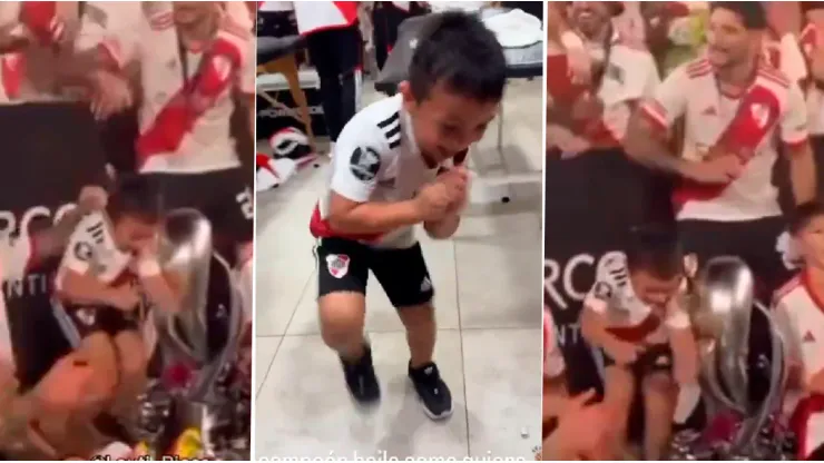 El hijo de Paulo Díaz, bailando tras el título de River
