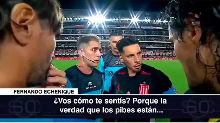 La conversación completa entre los jugadores de Estudiantes y Boca con el árbitro tras lo sucedido con Altamirano