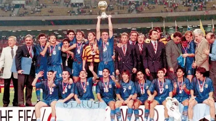 La Selección Argentina superó 2 a 1 a Uruguay en la final y se consagró campeón del mundo Sub 20 en 1997.
