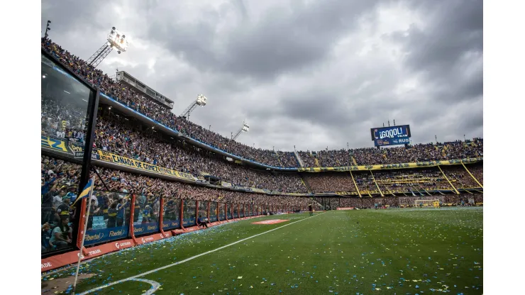 Cielo cubierto en La Bombonera para la noche de copa. (Foto: IMAGO)