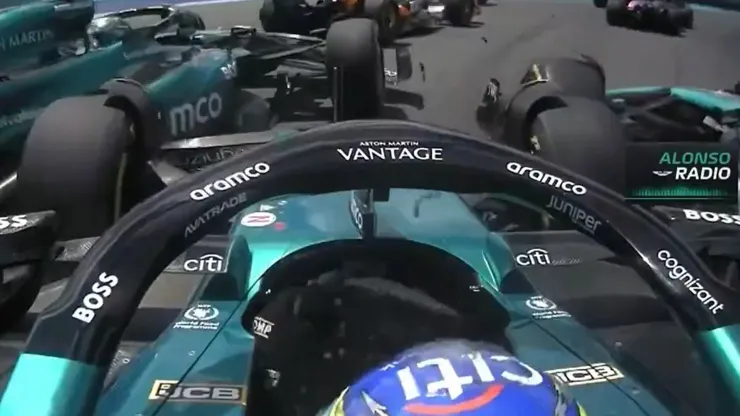 Choque entre Alonso y Hamilton en Miami
