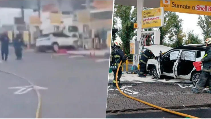 El futbolista de Estudiantes se accidentó en una estación de servicio,
