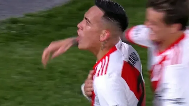 Barco le hizo un polémico gesto a la hinchada de River. (Foto: ESPN).