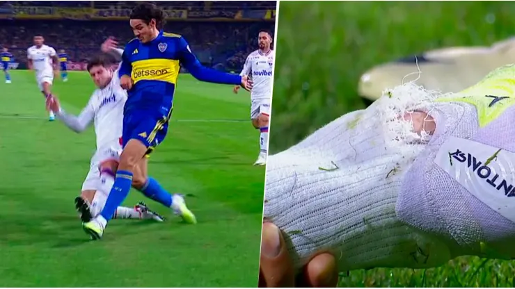 VIDEO | El patadón que le dieron a Cavani y que no terminó en penal para Boca