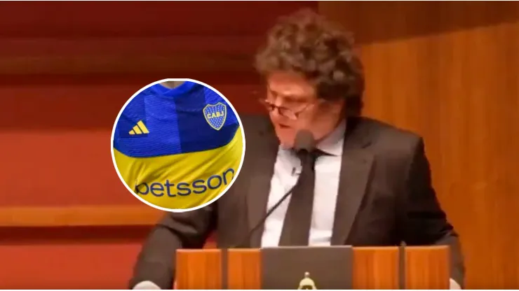 Javier Milei y un curioso encuentro con un hincha de Boca en EEUU.
