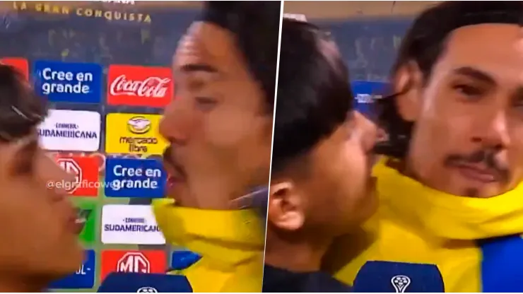 Un hincha de Boca asustó a Edinson Cavani, le dijo "te amo" y su reacción fue viral