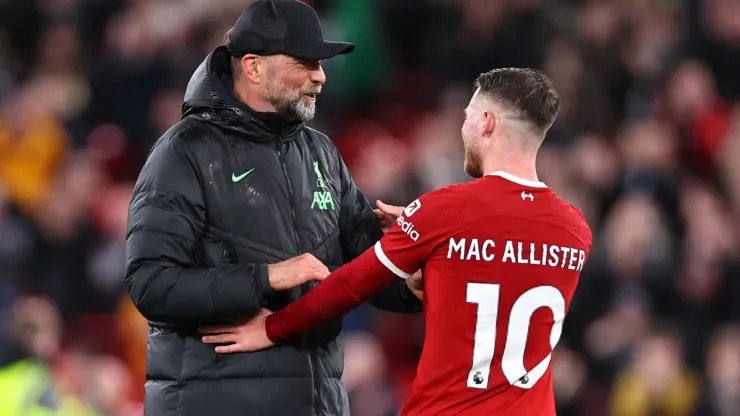 Las palabras de Klopp a Mac Allister en su despedida
