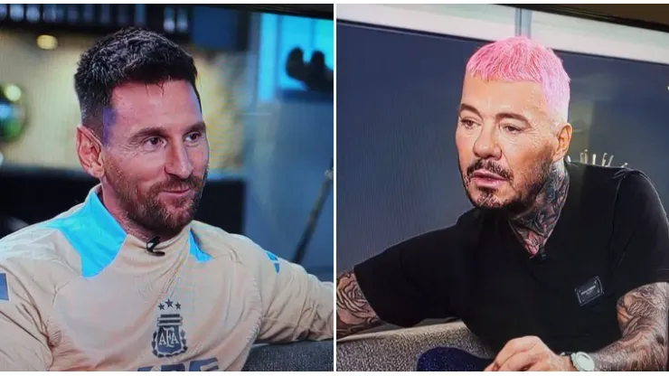 Lionel Messi, entrevistado por Marcelo Tinelli.
