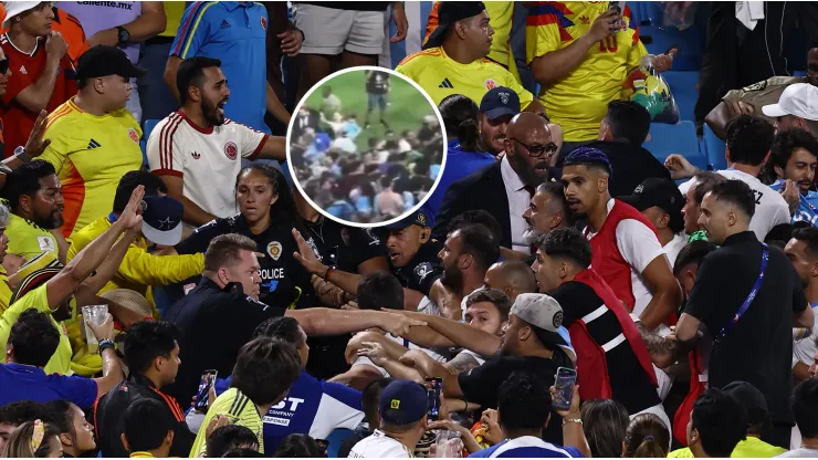 VIDEO | La agresión que recibió Mina Bonino en el escándalo entre hinchas de Uruguay y Colombia