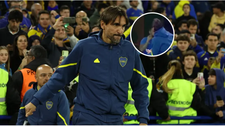 No se vio: el gesto de Diego Martínez con un hincha de Boca en pleno partido ante Banfield