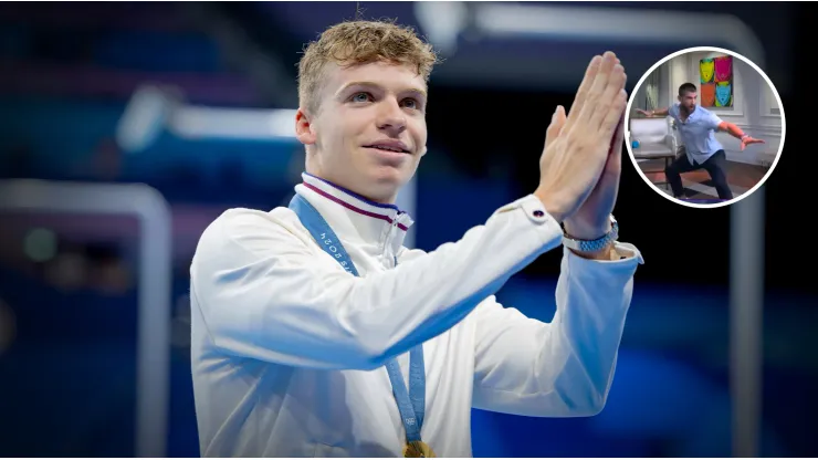 Phelps reaccionó al triunfo de Marchand.
