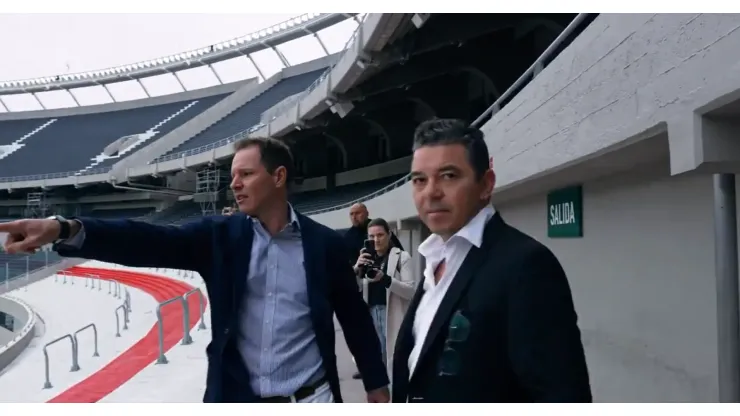 Marcelo Gallardo junto a Jorge Brito.
