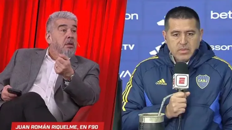 Chavo Fucks cruzó a Riquelme, momentos antes de irse de la entrevista.
