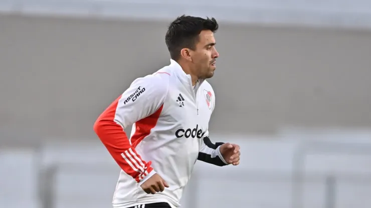 Marcos Acuña entrenándose en River.
