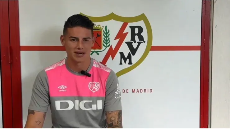 James Rodríguez fue presentado en Rayo Vallecano.
