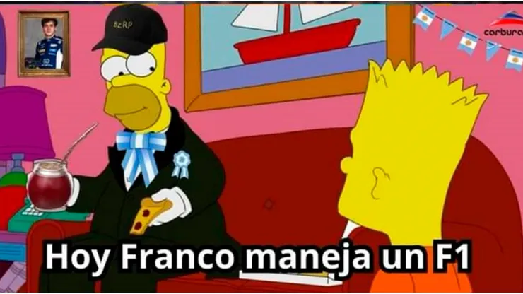 Se viralizaron memes por el debut de Colapinto en Fórmula 1.
