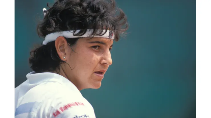 Arantxa Sánchez Vicario durante el Rolan Garros de 1992
