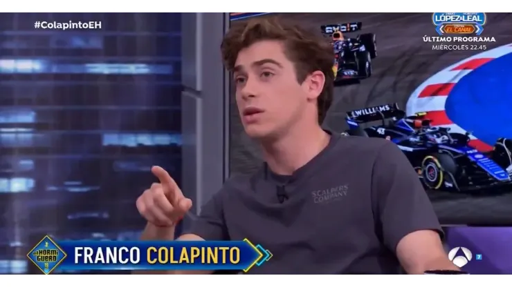 Franco Colapinto pasó por El Hormiguero.
