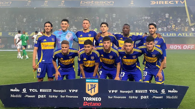 El equipo titular de Boca ante Riestra.
