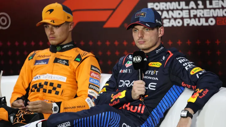 Verstappen y Norris en Brasil.
