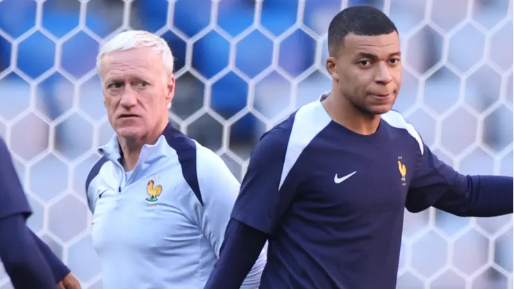 Didier Deschams y Kylian Mbappé.
