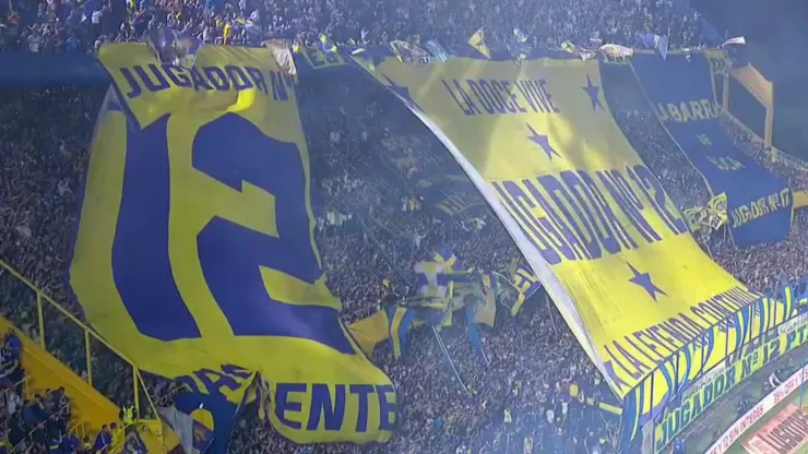 Los hinchas de Boca en la previa del partido contra Gimnasia.
