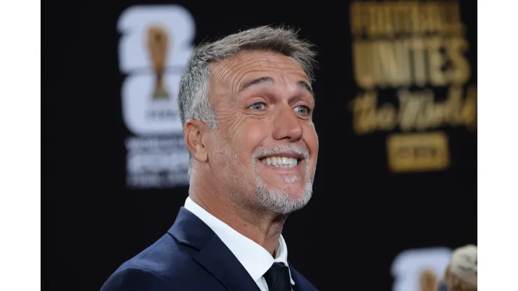 WASHINGTON, DC - DECEMBER 05: Gabriel Batistuta, FIFA legend poses on the red carpet prior to the FIFA World Cup 2026 Official Draw at John F. Kennedy Center for the Performing Arts on December 05, 2025 in Washington, DC.  (Photo by Kevin Dietsch/Getty Images)