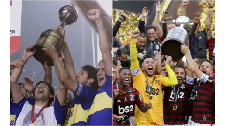 Boca é o argentino que mais venceu brasileiro e o Flamengo é o último brasileiro campeão.
