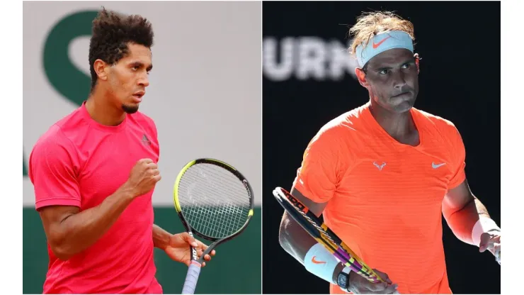 Michael Mmoh e Rafael Nadal se enfrentam quarta-feira, 10, às 21h (Crédito: Getty Images)
