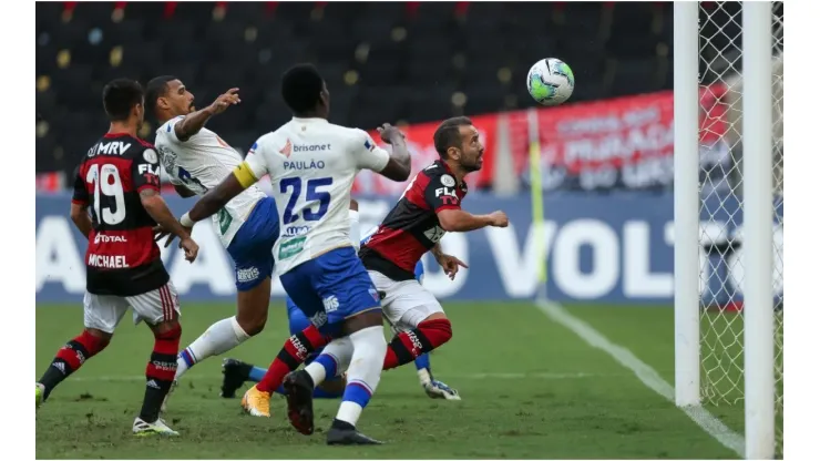 O gol aconteceu na vitória do Flamengo sobre o Fortaleza no 1º turno (Crédito: Getty Images)
