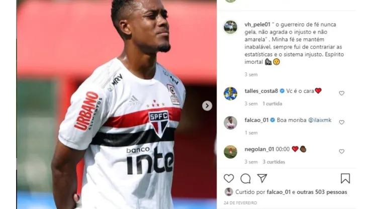 Foto: Reprodução/Instagram Oficial @vh_pele01
