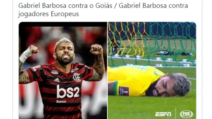 Gabigol deixou a desejar durante Brasil x Equador, pelas Eliminatórias Sul-Americanas
