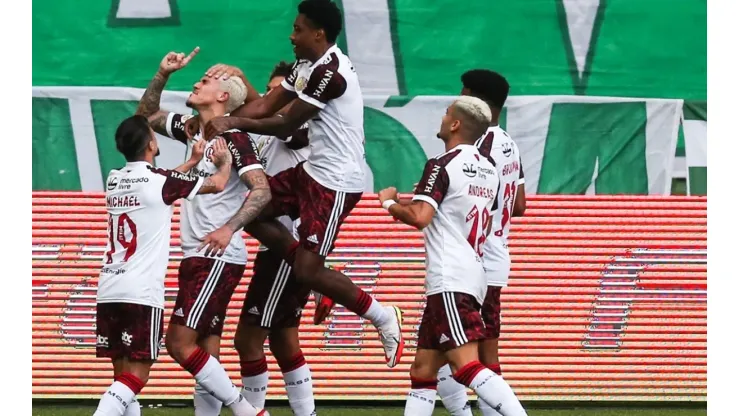 Comemoração de jogadores do Flamengo
