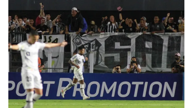 Marinho comemora o gol marcado contra o RB Bragantino (Foto: Fernanda Luz/AGIF)
