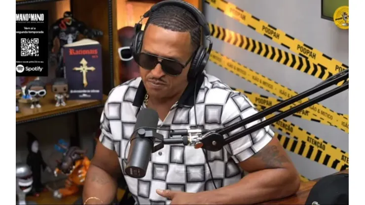 Foto: Reprodução Podpah/YouTube | Mano Brown comenta sobre futebol no Podpah #351
