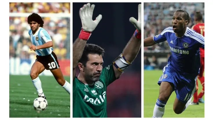 Foto: (Mark Leech/offside/ Getty Images - Maradona/Marco Luzzani/Getty Images - Buffon/Jonathan Moscrop/ Getty Images - Balotelli)
