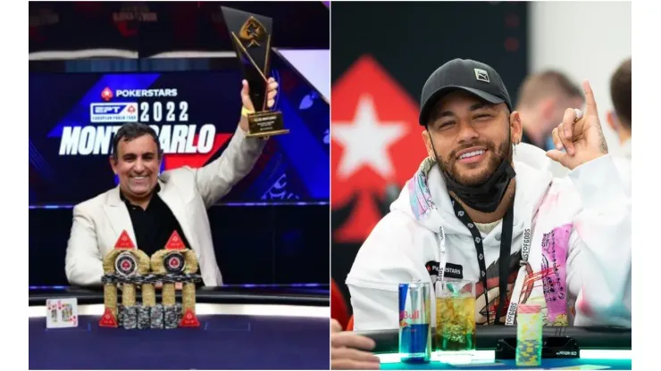 Marcelo Mesqueu se inspirou em Neymar para vencer o EPT (Fotos: Tomas Stacha/EPT e Reprodução instagram oficial Neymar Jr.)
