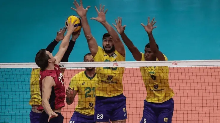 EUA conseguem virar e vencem o Brasil por 3 sets a 1. Foto: Divulgação/CBV