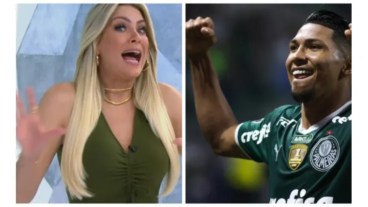 Montagem: fotos de Reprodução/Band e Marcello Zambrana/AGIF - Jogo Aberto de Renata Fan discutiu importância de Rony no Palmeiras
