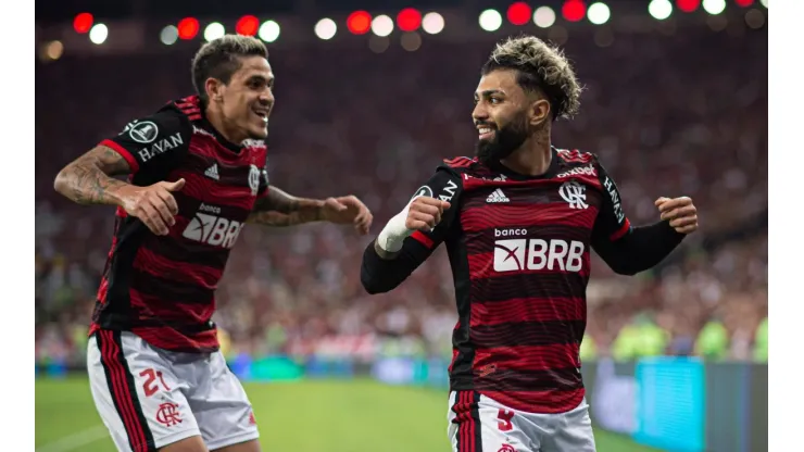 Pedro e Gabigol estão atuando juntos no Flamengo (Foto: Jorge Rodrigues/AGIF)
