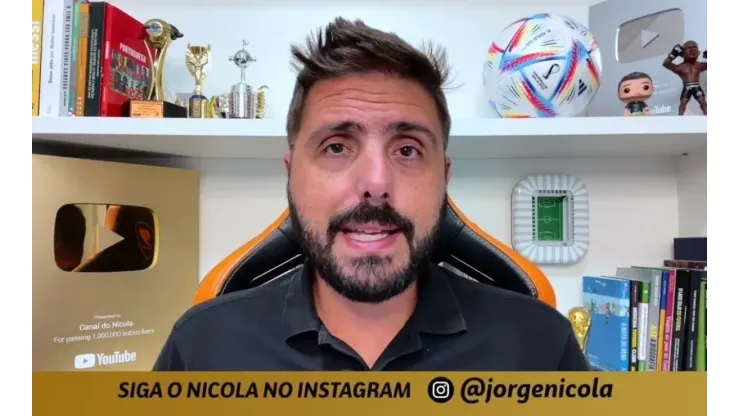 Foto: Reprodução/YouTube - Nicola atualizou tratativas do Botafogo por Gabriel Barros
