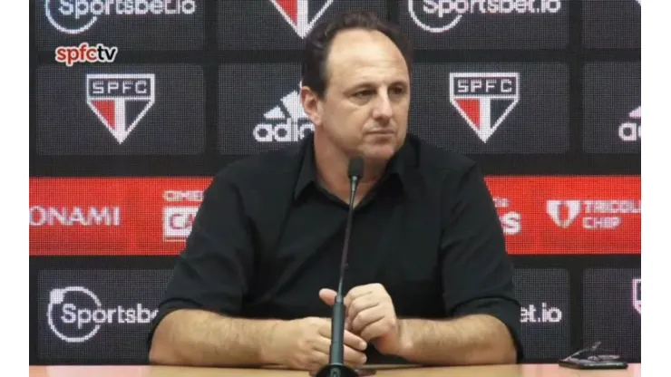 Rogério Ceni em coletiva do São Paulo - Foto: Reprodução/SPFCTV
