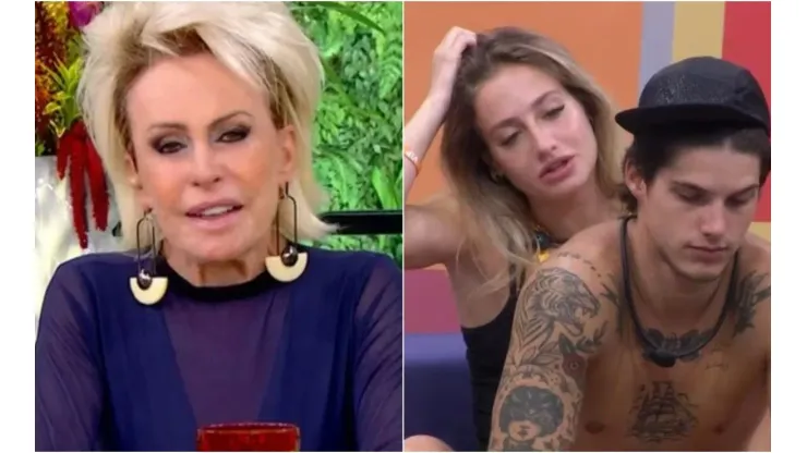 Foto 1: Ana Maria Braga | Foto 2: Bruna e Gabriel (Reprodução/Globo)
