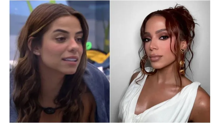 Foto 1: Reprodução/Globo | Foto 2: Reprodução/Instagram de Anitta
